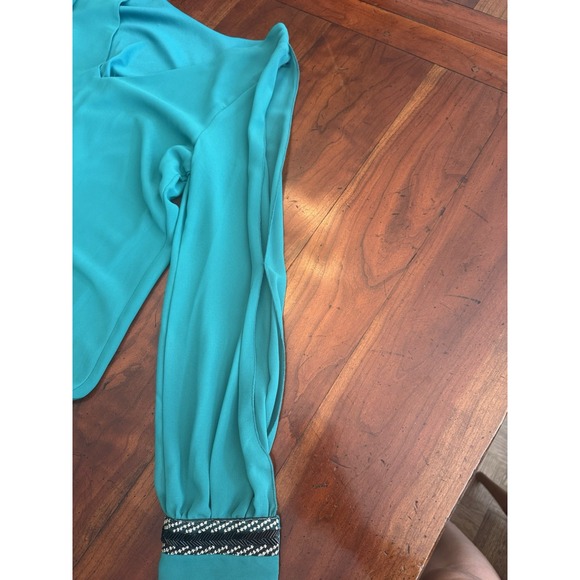 A Byer‎ Long Sleeve Green Cocktail Dress Women's Size Medium - Picture 2 of 4